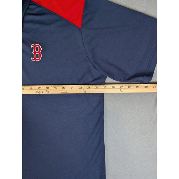 Boston Red Sox Polo Shirt Men's Blue Red Genuine Merchandise Short Sleeve MLB - Picture 6 of 8